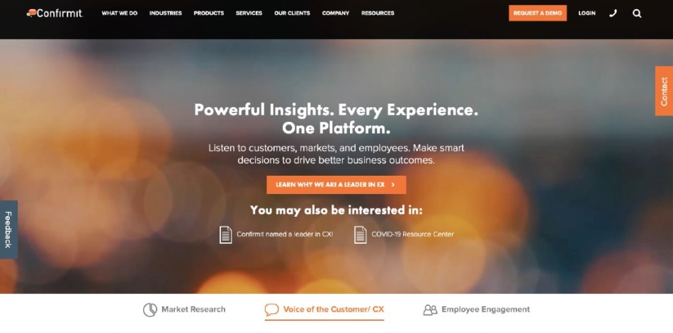Confirmit VoC / CX Platform