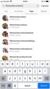 Instagram hashtag research