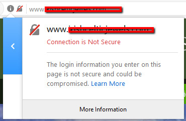 Connection not secure