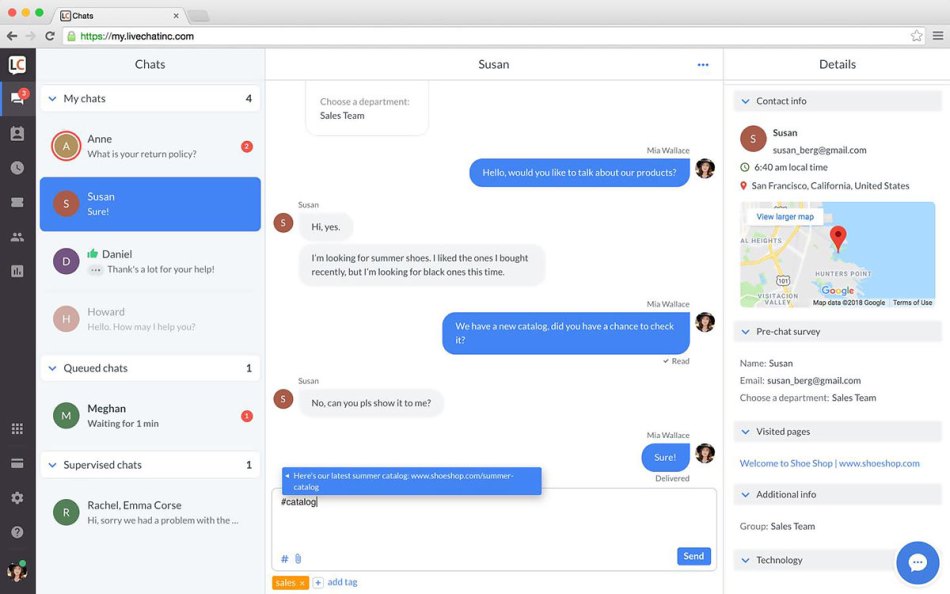 LiveChat Customer Service App