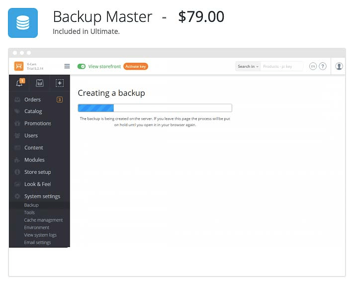 X-Cart backup master