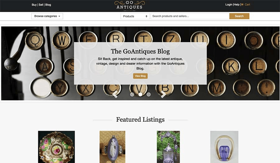 GoAntiques selling site