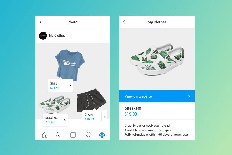 Instagram product tags