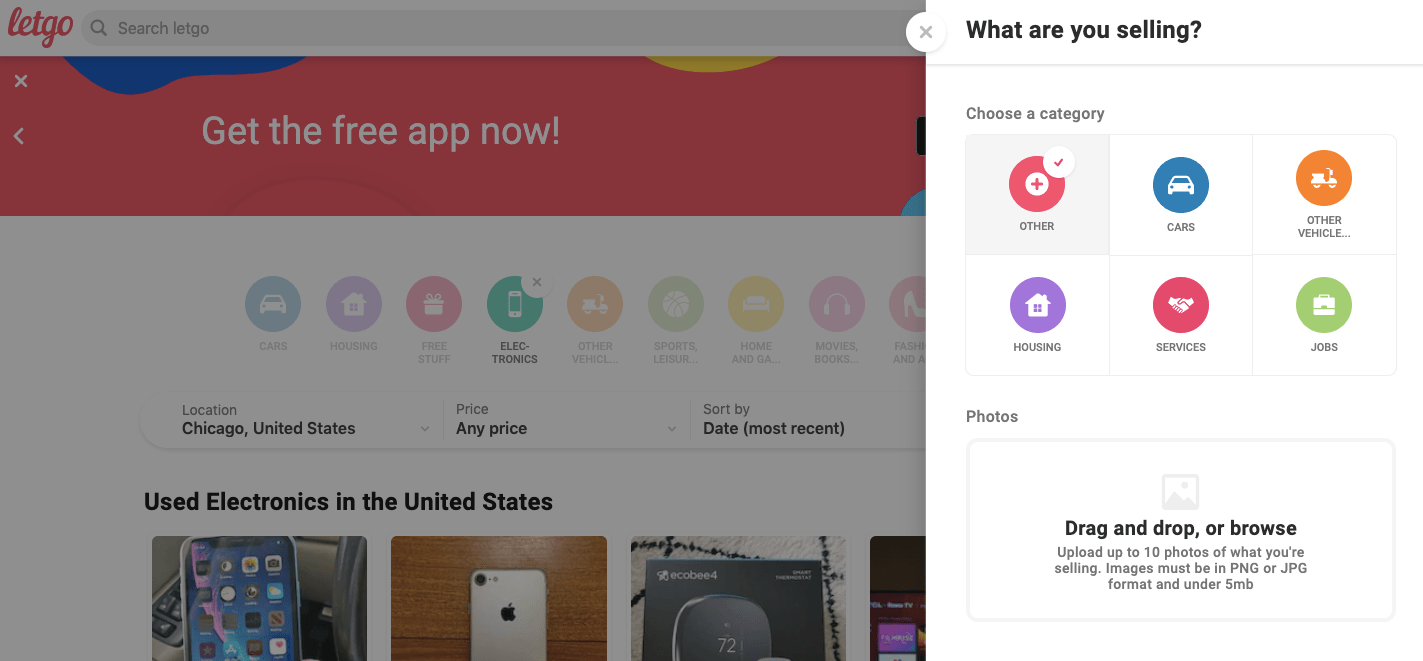 Letgo interface