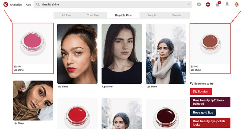 Buyable pins on Pinterest 
