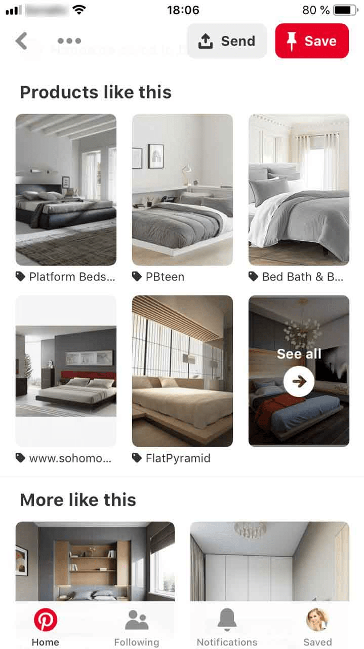 Pinterest mobile app